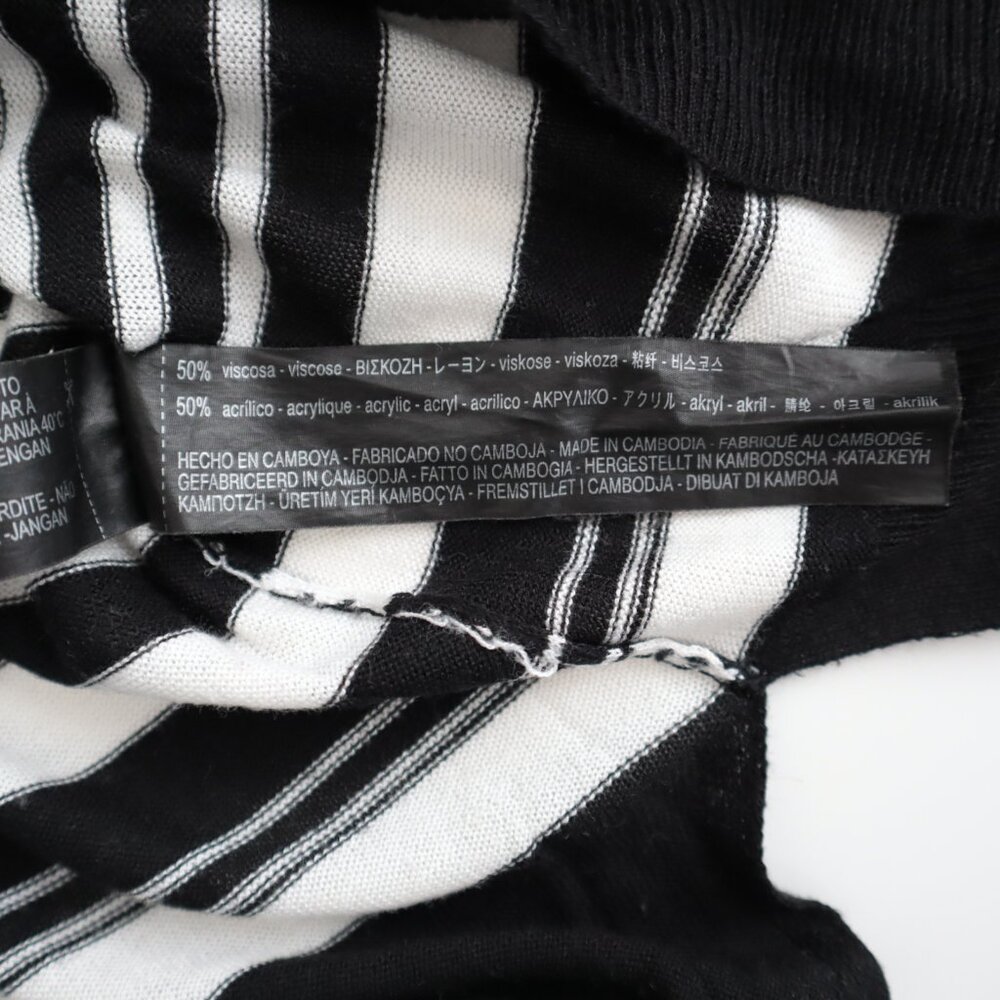 Zara Black and White Striped Crewneck Sweater - Picture 3 of 5